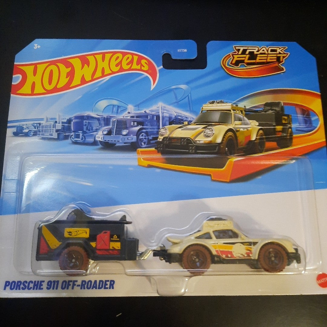 2025 Hot Wheels Track Fleet Porsche 911 Off-Roader Lot Of 2 BLACK/TAN