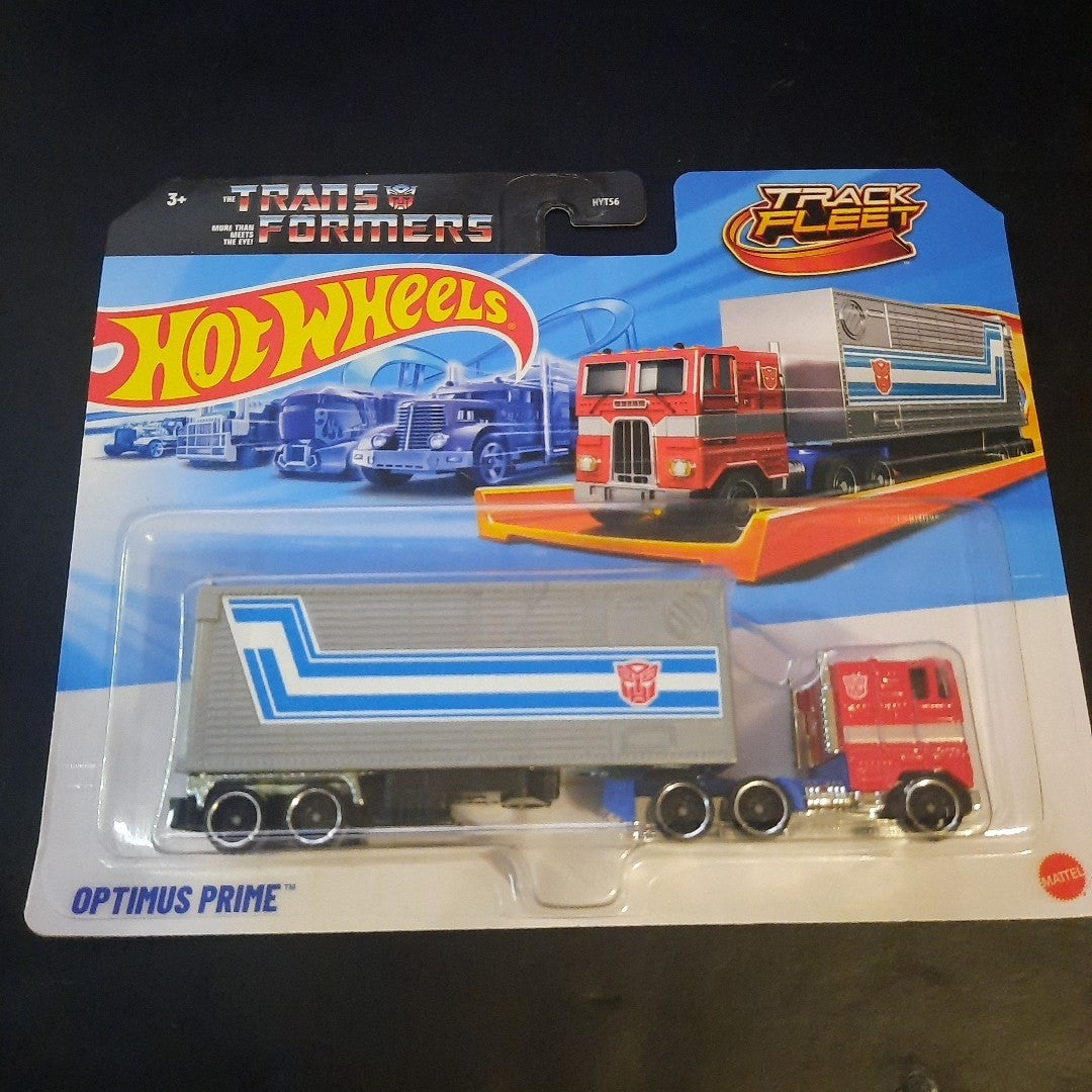 2024 Hot Wheels Optimus Prime Transformers Track Fleet NEW
