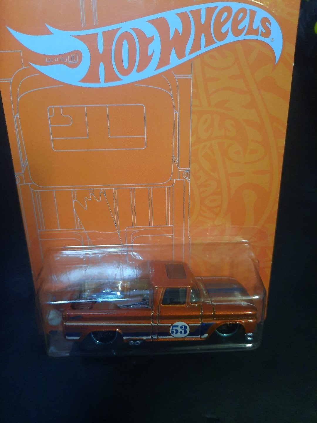 2021 Hot Wheels Blue and Satin CUSTOM ‘62 CHEVY PICKUP 53rd Anniversary 3/5 NEW!