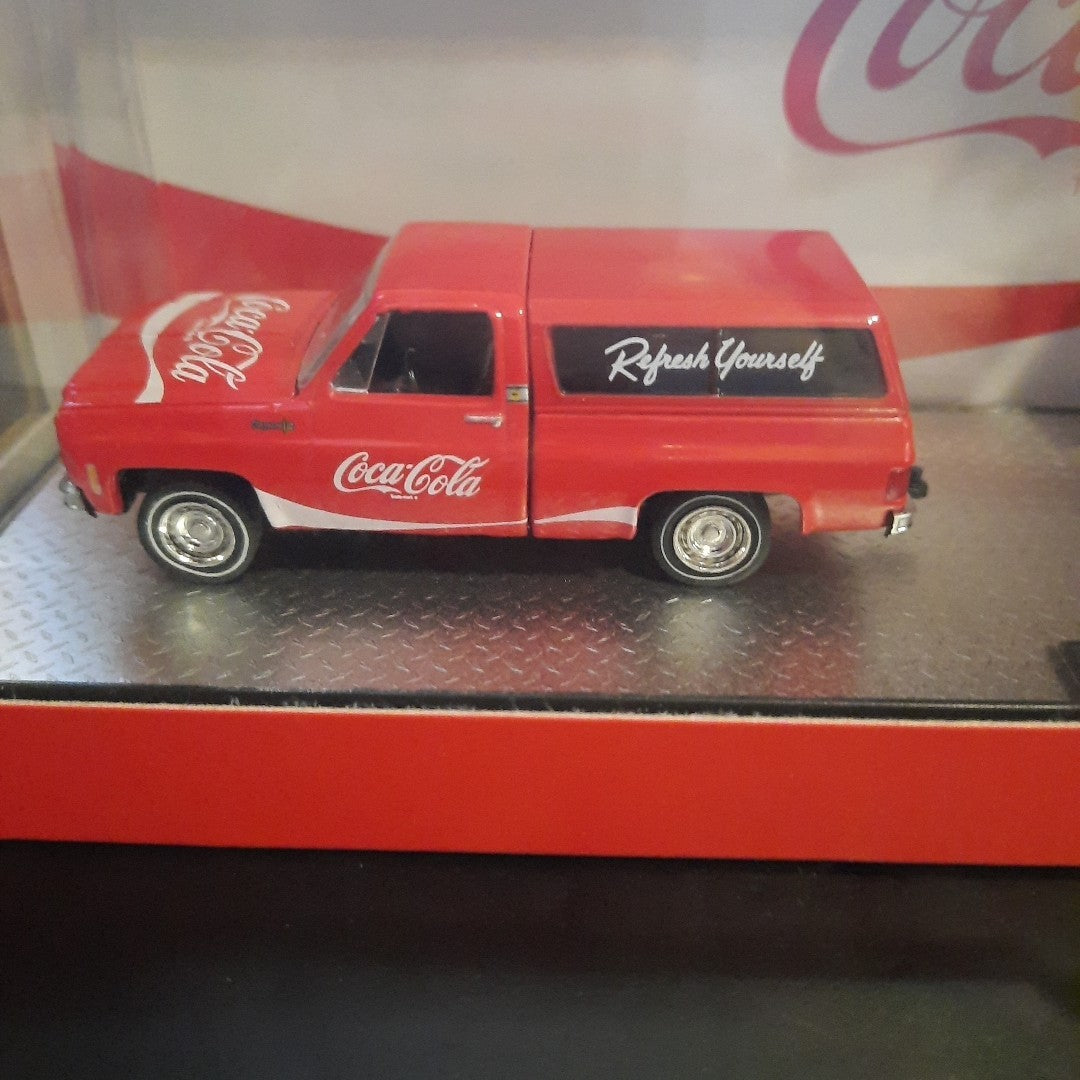 M2 Machines COCA COLA 1973 Chevy Cheyenne 10 & 1957 Chevy Sedan Delivery Gasser