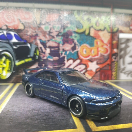 CUSTOM Nissan Skyline GT-R R33 Blue Flake with Premium Wheels And Rubber Tires