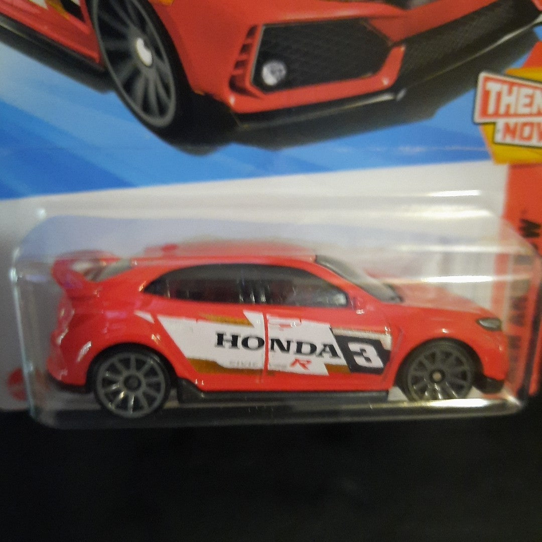 2025 Hot Wheels Red '73 Honda Civic Custom/2018 Type R Then And Now 2 Pack