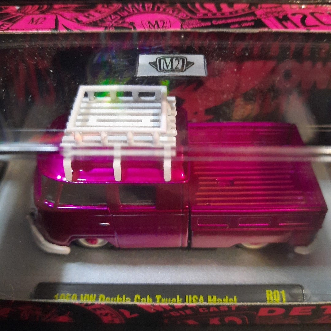 M2 Machines Pink Chrome Series Chevy VW Nissan Ford Dodge FULL SET Of 6 W Sleeve