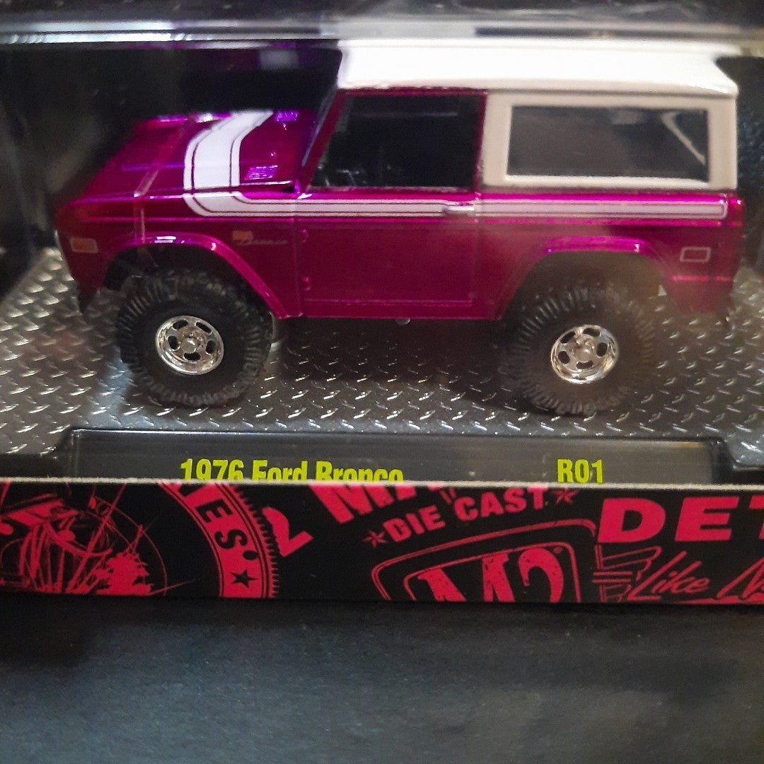 M2 Machines Pink Chrome Series Chevy VW Nissan Ford Dodge FULL SET Of 6 W Sleeve