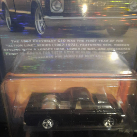 CUSTOM Hot Wheels 67 Chevy C-10 In Custom Packaging With Protectector