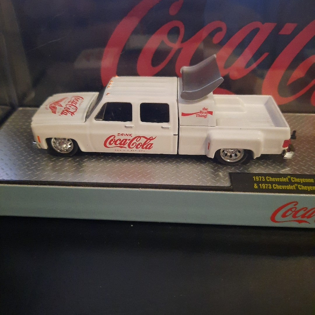 M2 Machines ‘73 Chevy Cheyenne Super 30 Dually Squarebody COCA-COLA Hauler