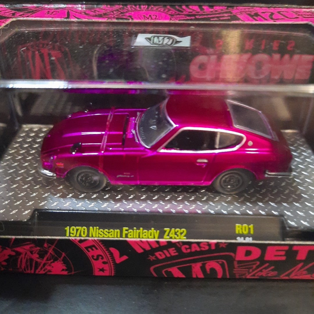 M2 Machines Pink Chrome Series Chevy VW Nissan Ford Dodge FULL SET Of 6 W Sleeve