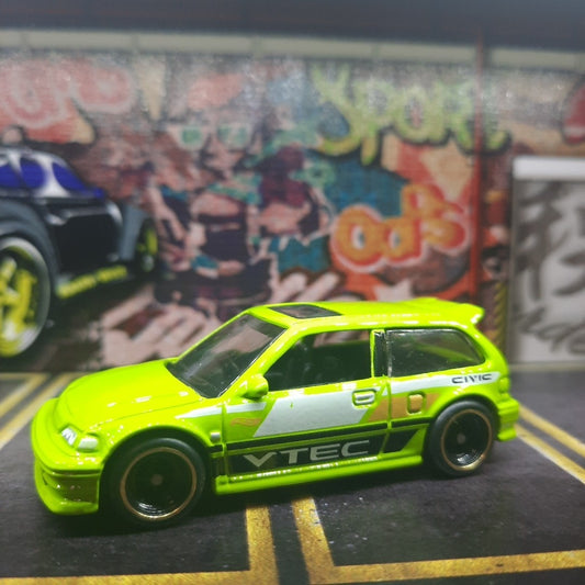 CUSTOM Honda Civic EF Hatch with Premium Wheels And Rubber Tires