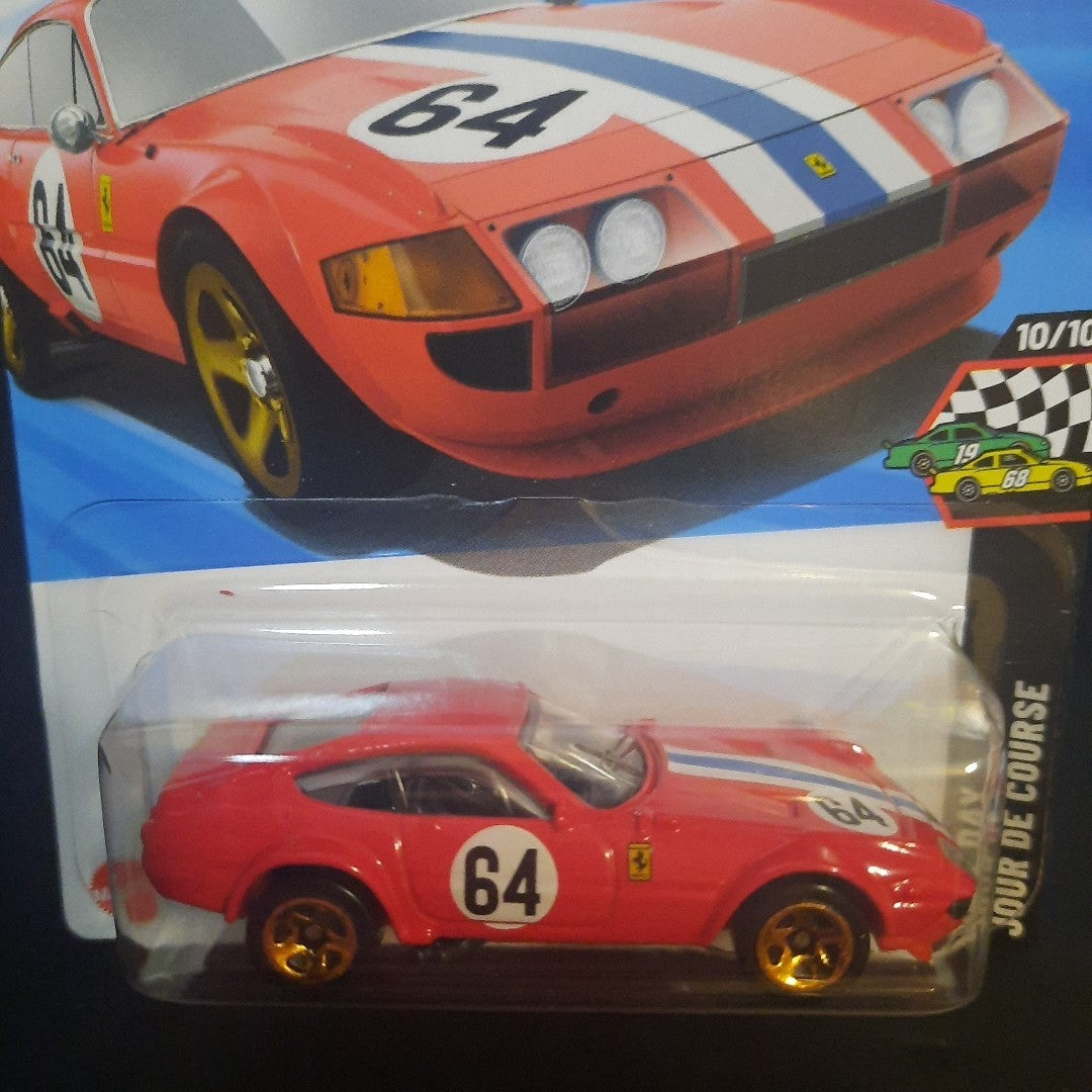 2025 Hot Wheels #222 Race Day 10/10 FERRARI 365 gtB4 COMPETIZIONE Red