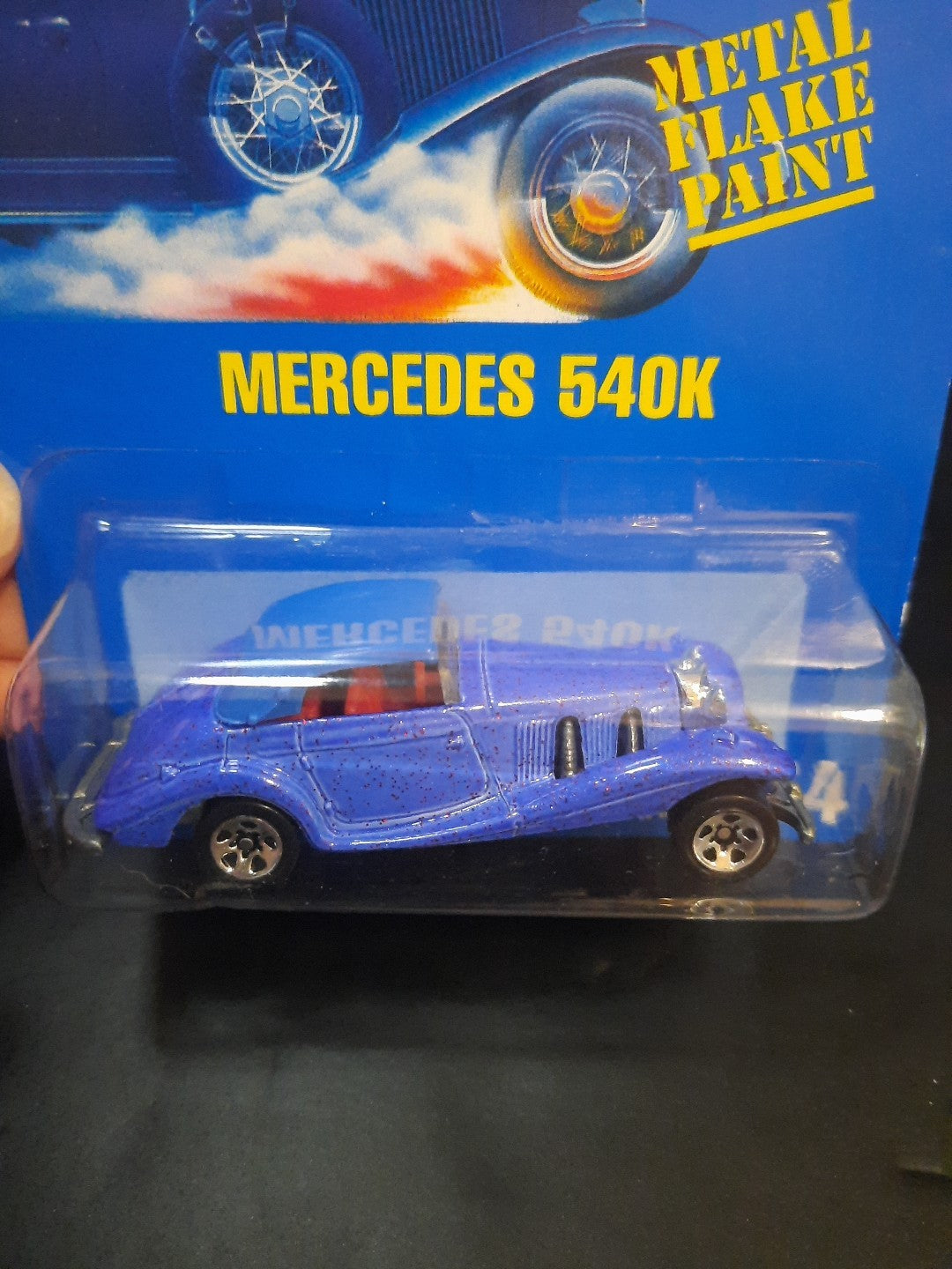 Hot Wheels Mercedes 540K Blue Metal Flake Paint