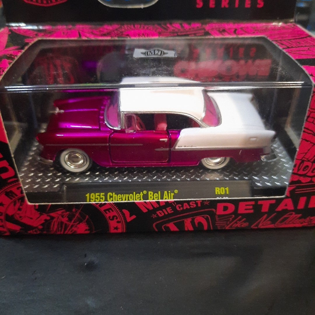 M2 Machines Pink Chrome Series Chevy VW Nissan Ford Dodge FULL SET Of 6 W Sleeve
