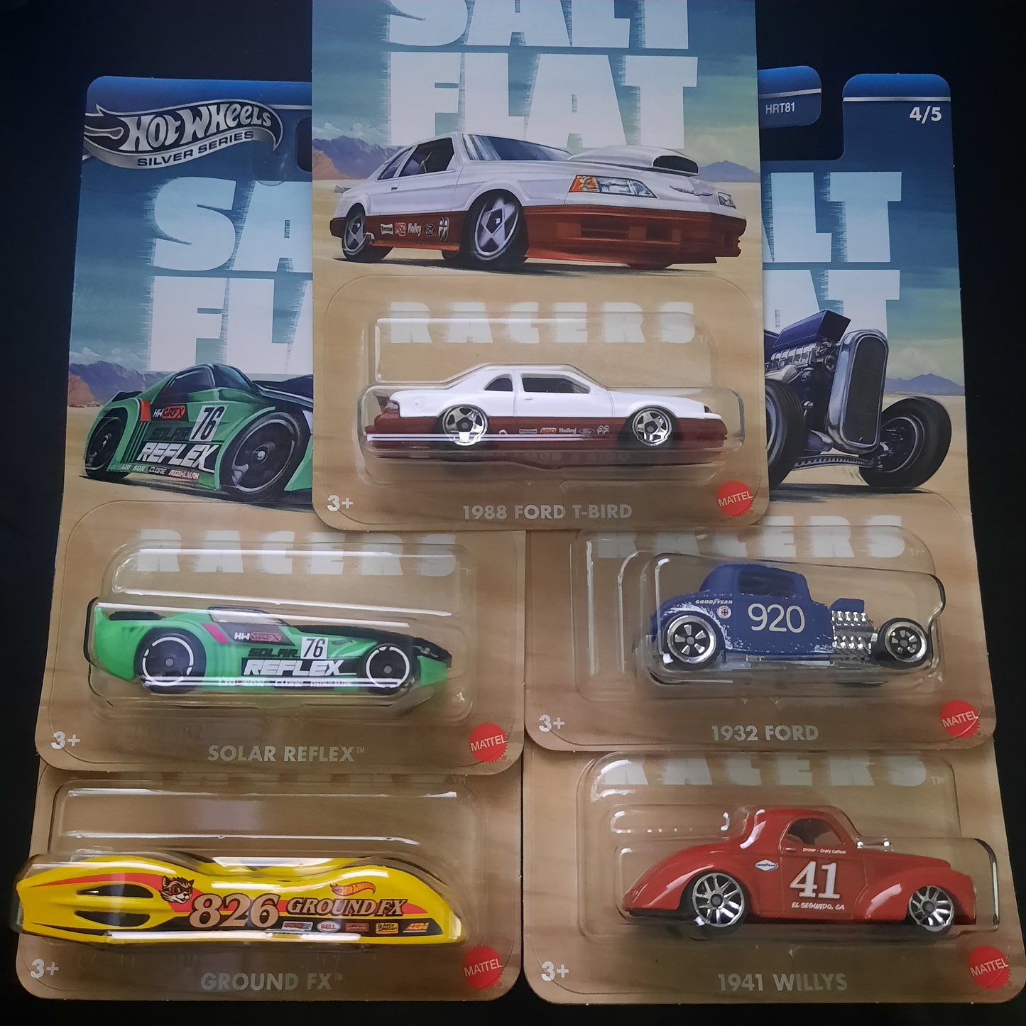 Hot Wheels Silver Series Salt Flat Racers Set of 5