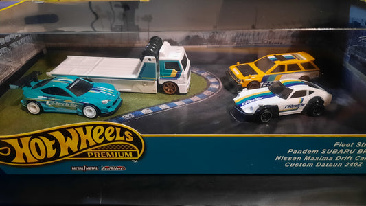 Hot Wheels Premium 4 Car Diorama GReddy