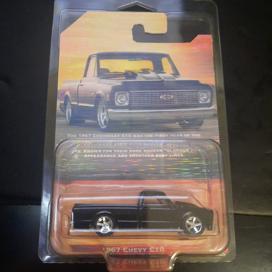 CUSTOM Hot Wheels 67 Chevy C-10 In Custom Packaging With Protectector
