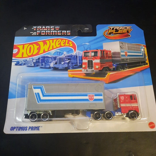 2024 Hot Wheels Optimus Prime Transformers Track Fleet NEW