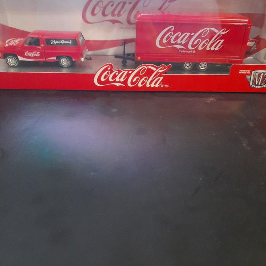 M2 Machines COCA COLA  1973 Chevy Cheyenne 10 & 1957 Chevy Sedan Delivery Gasser