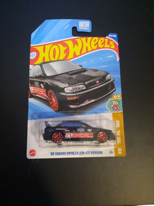 2025 Hot Wheels DG Dollar General Exclusive 98 Subaru Impreza 22bSTi Black