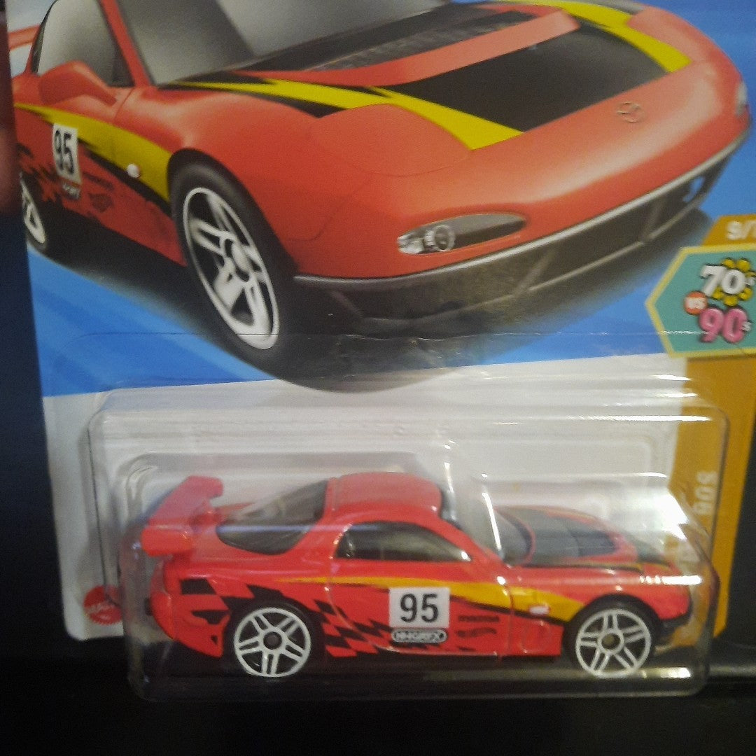 2025 Hot Wheels 95 Mazda RX-7 Drift 70s vs 90s 2 Pack Red/Yellow