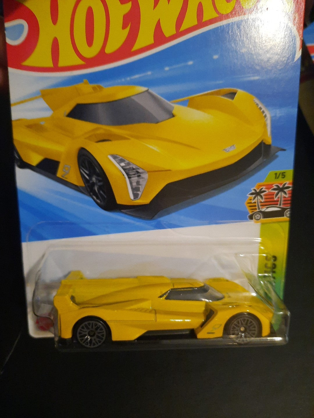 2025 HOT WHEELS D CADILLAC PROJECT GTP HYPERCAR YELLOW HW EXOTICS 1/5