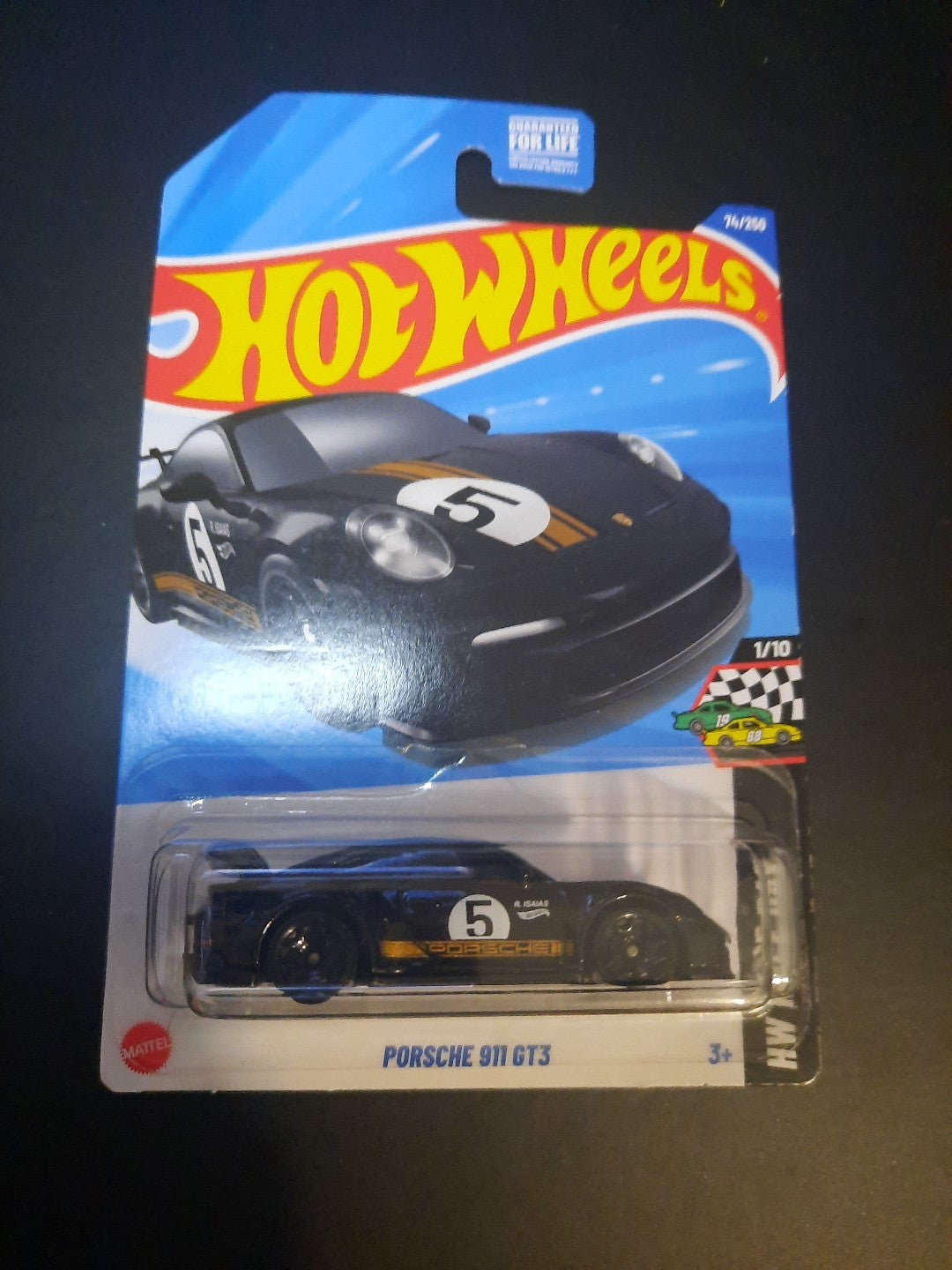 2025 Hot Wheels Porsche 911 GT3# 1/10 HW Race Day #74/250 Black Gold. 