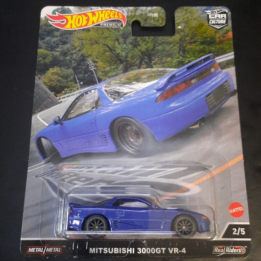 2022 Hot Wheels Premium Mitsubishi 3000GT VR-4 Blue Mountain Drifters