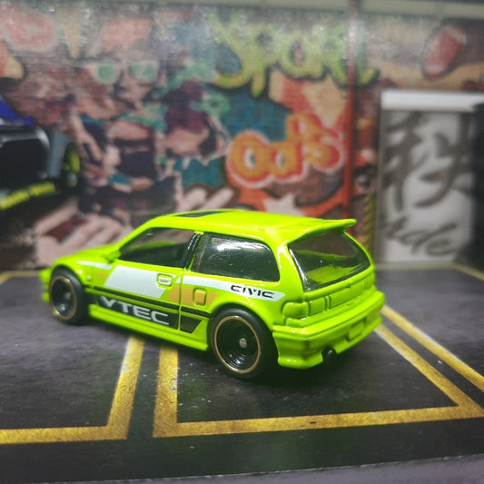 CUSTOM Honda Civic EF Hatch with Premium Wheels And Rubber Tires