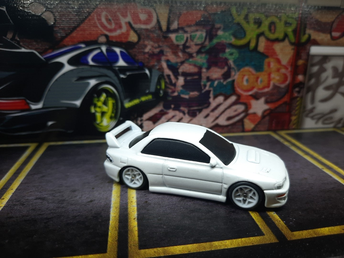 Hot Wheels Custom Subaru Impreza STi With Display