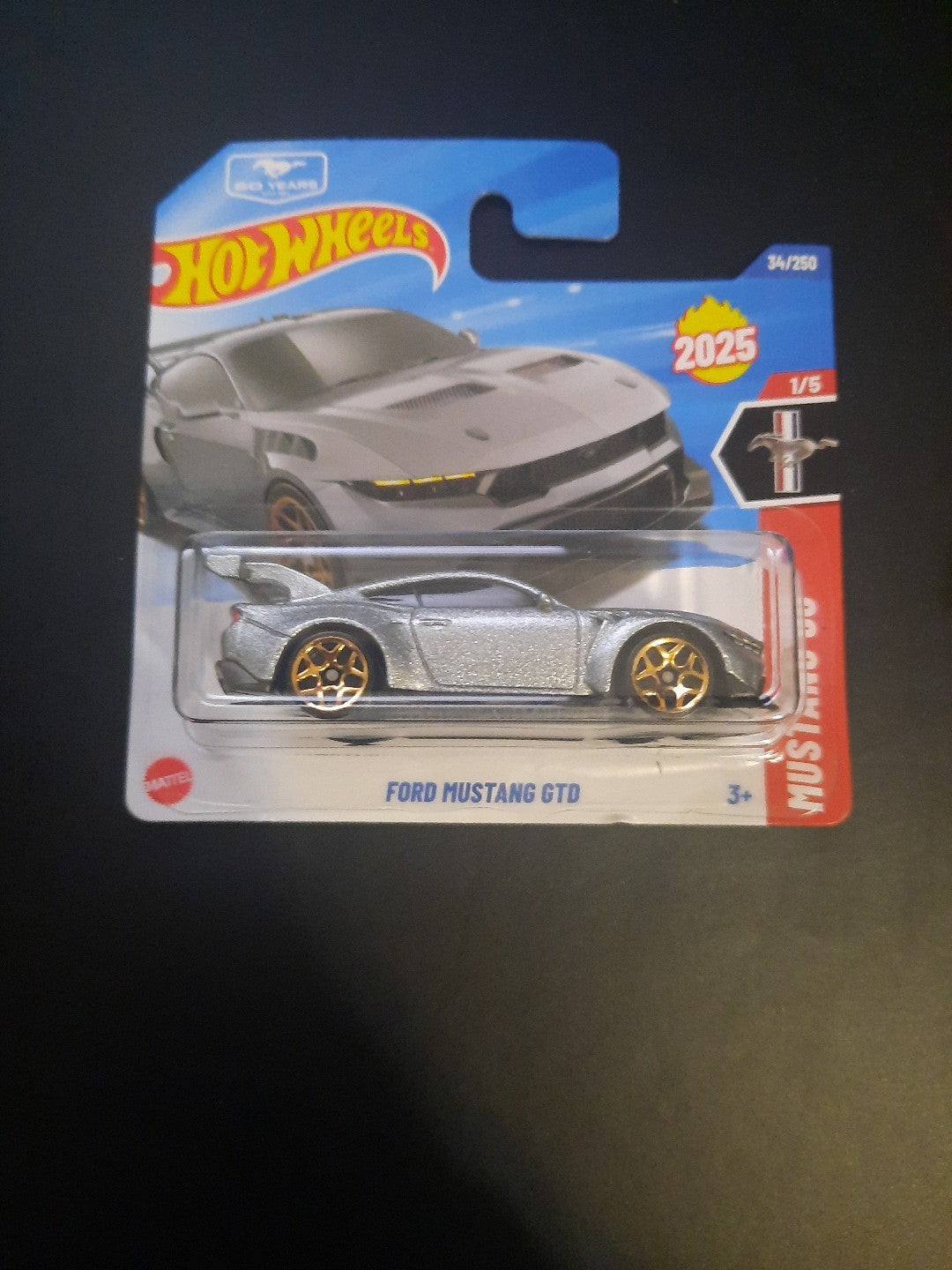 2025 Hot Wheels 60th Ford Mustang GTD #34/250 Short Card NEW Box Ships