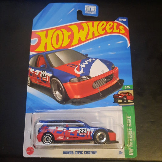 2025 Hot Wheels Honda Civic Custom HW Reverse Rake #201