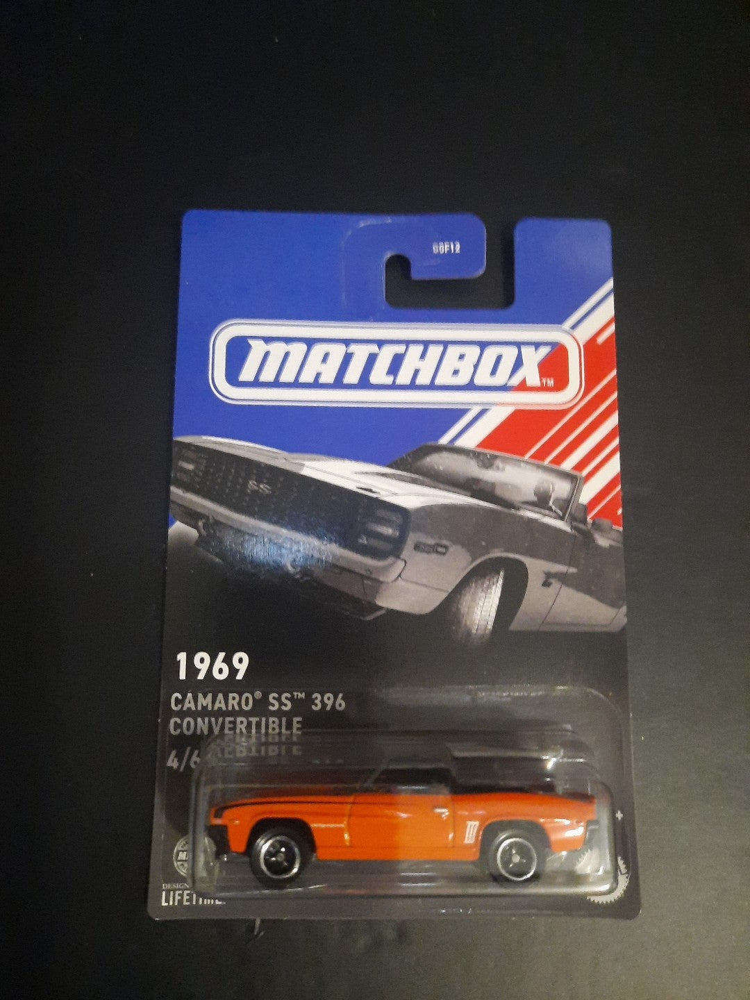 Matchbox 1969 Camaro SS 396 Convertible Orange 