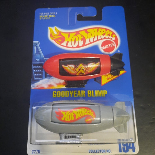 1992 Hot Wheels GOODYEAR BLIMP #194 Carded With Loose Resist Blimp 2 Pack