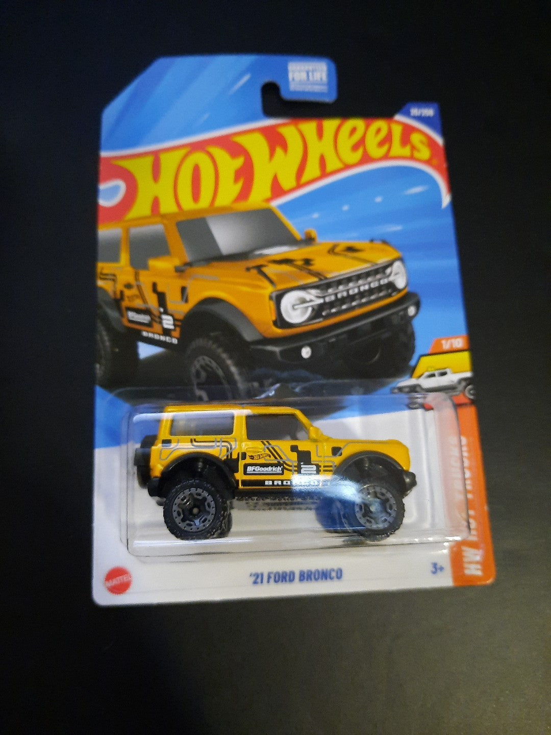 2025 Hot Wheels 21 Ford Bronco Yellow HW Hot Trucks 