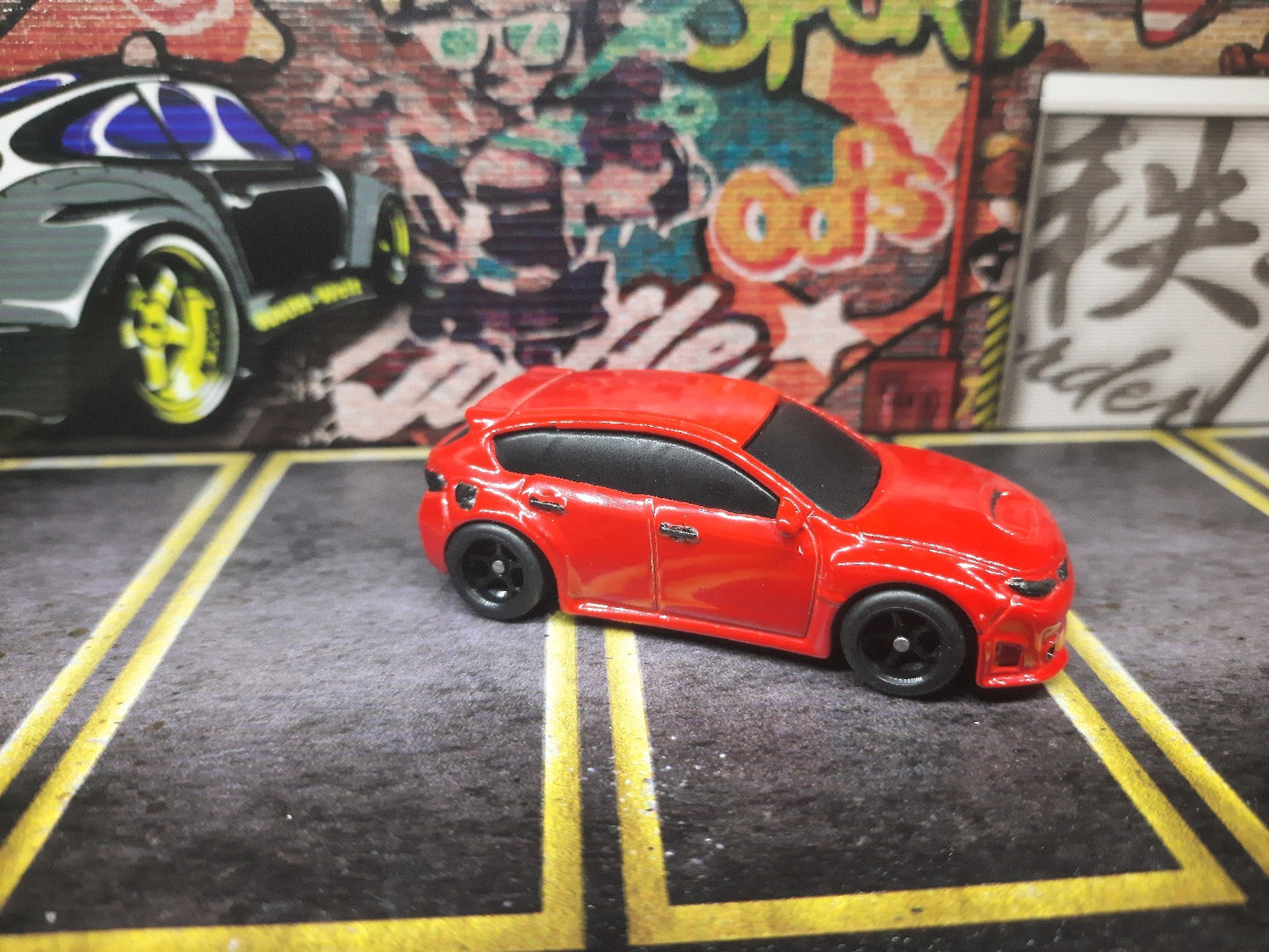 Hot Wheels Subaru Impreza WRX STi Hatchback Custom Wheel Swap