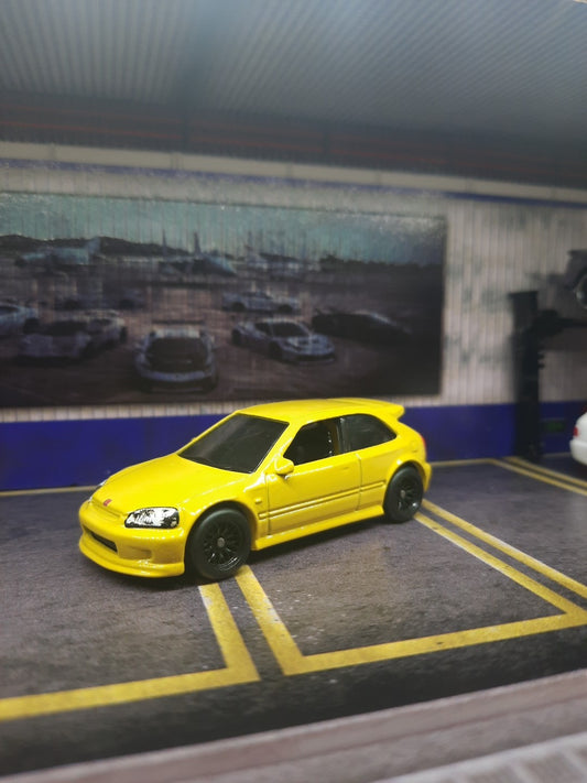 Hot Wheels CUSTOM '99 Honda Civic Type R EK9 With Acrylic Display 