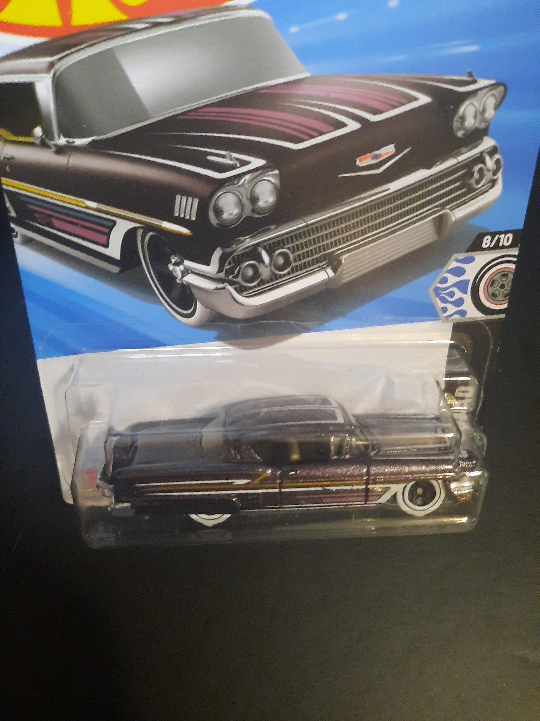 2025 Hot Wheels 58 Chevy Impala Black #111/250 Rod Squad NEW 