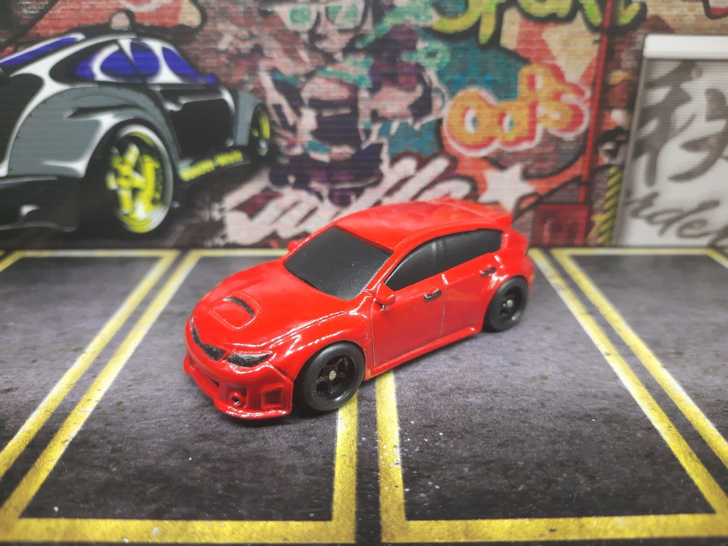 Hot Wheels Subaru Impreza WRX STi Hatchback Custom Wheel Swap