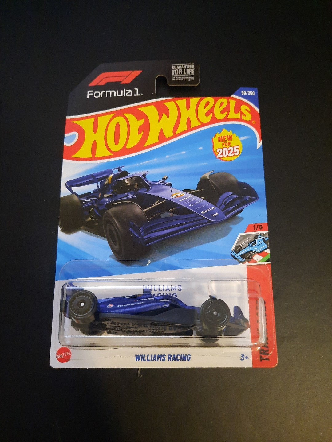 2025 Hot Wheels Williams Racing  Formula 1 Blue 59/250 Track Aces NEW Box Ships