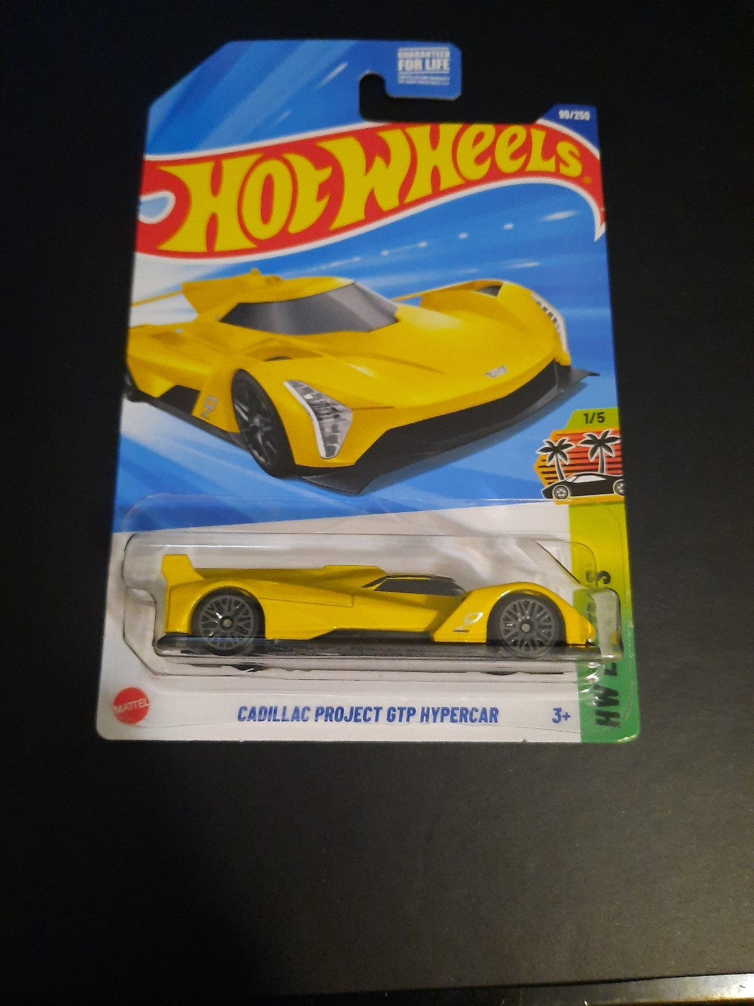 2025 HOT WHEELS D CADILLAC PROJECT GTP HYPERCAR YELLOW HW EXOTICS 1/5