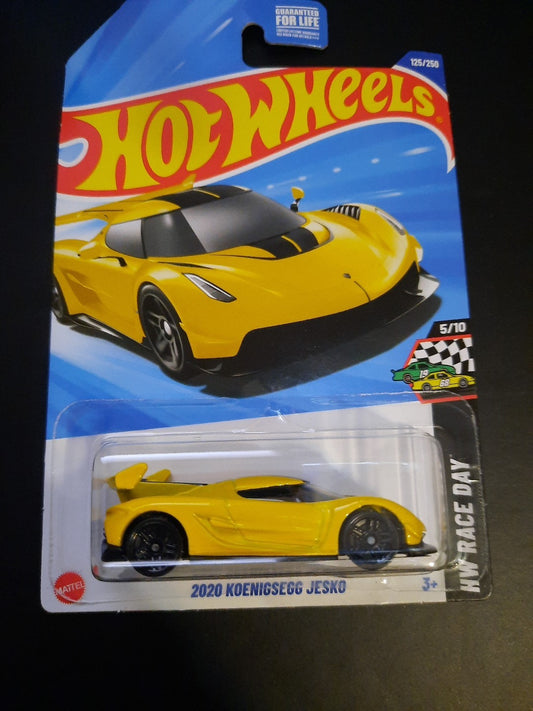 2025 Hot Wheels Yellow 2020 Koenigsegg Jesko HW Race Day 