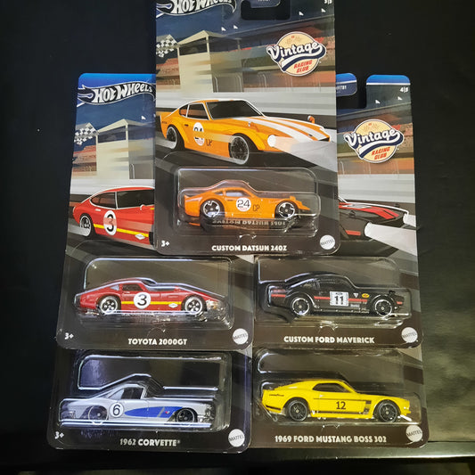 Hot Wheels Vintage Racing Club Set of 5
