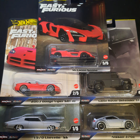 Hot Wheels Premium Fast & Furious Set of 5