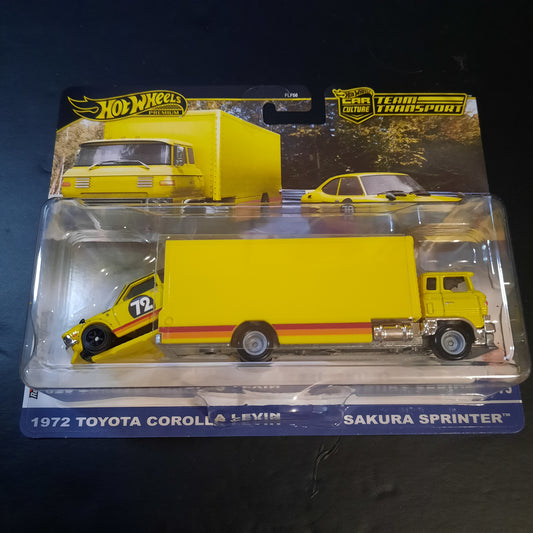 Hot Wheels Team Transport 1972 Toyota Corolla Levin & Sakura Sprinter