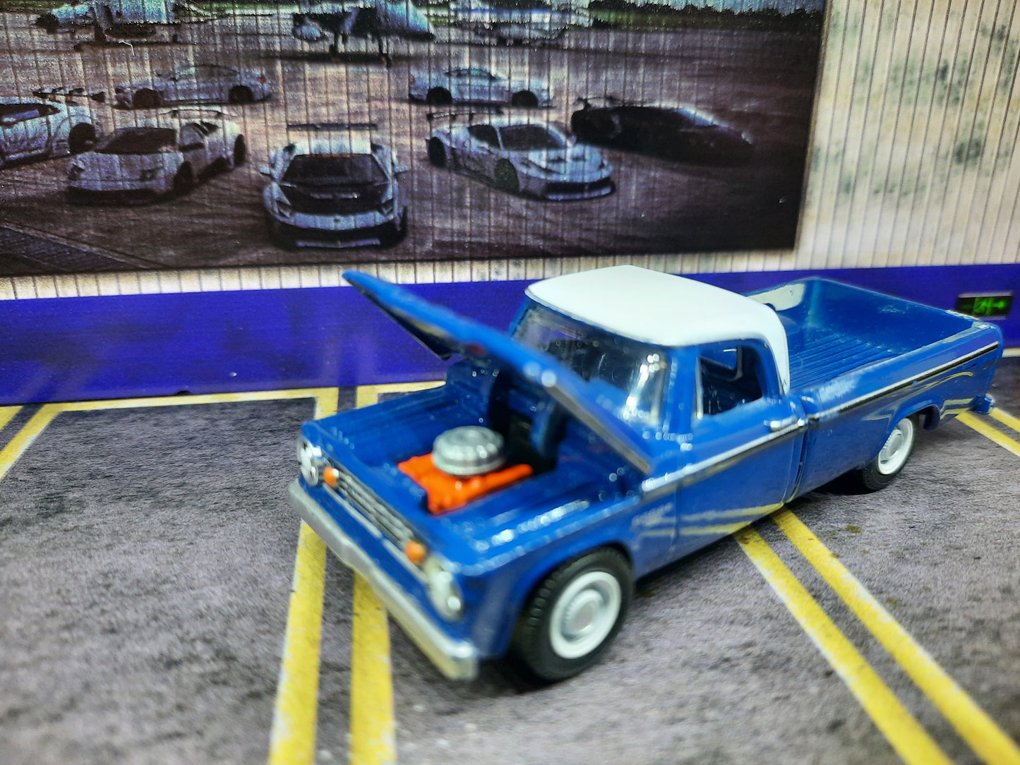 Loose GL 1967 Dodge D-100 Blue/White