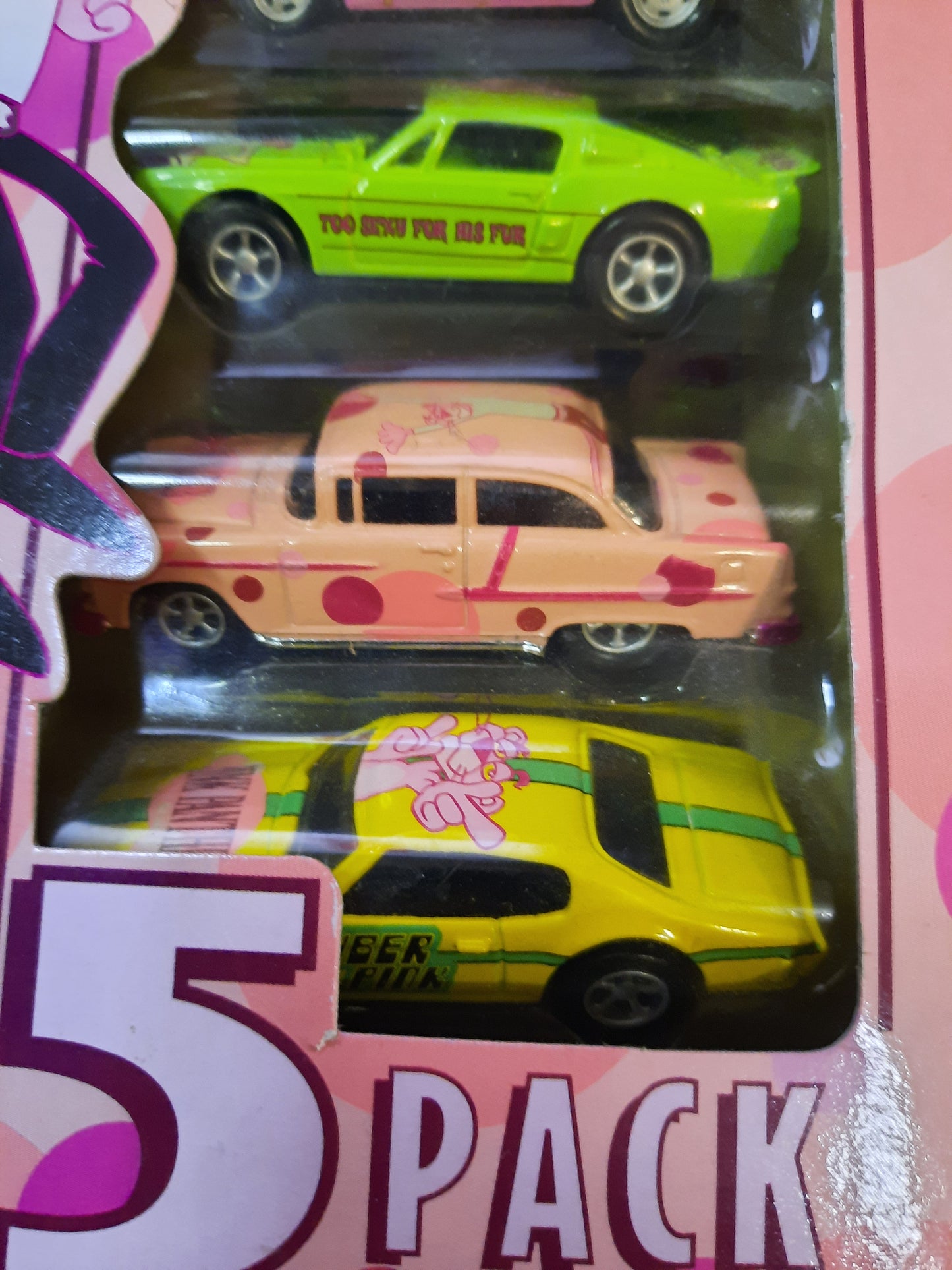 2000 Racing Champions Pink Panther Color Of Cool 5 Pack