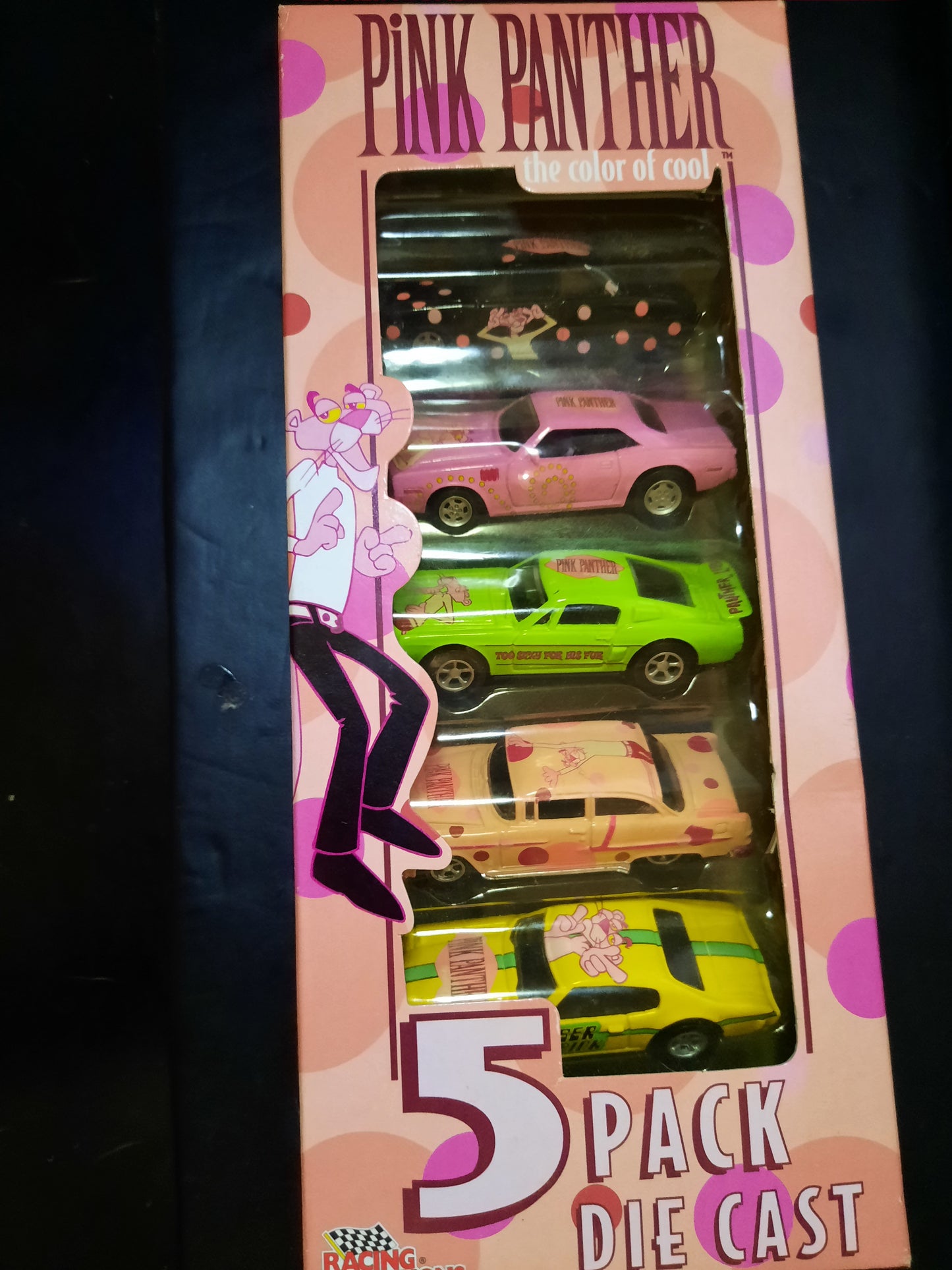 2000 Racing Champions Pink Panther Color Of Cool 5 Pack